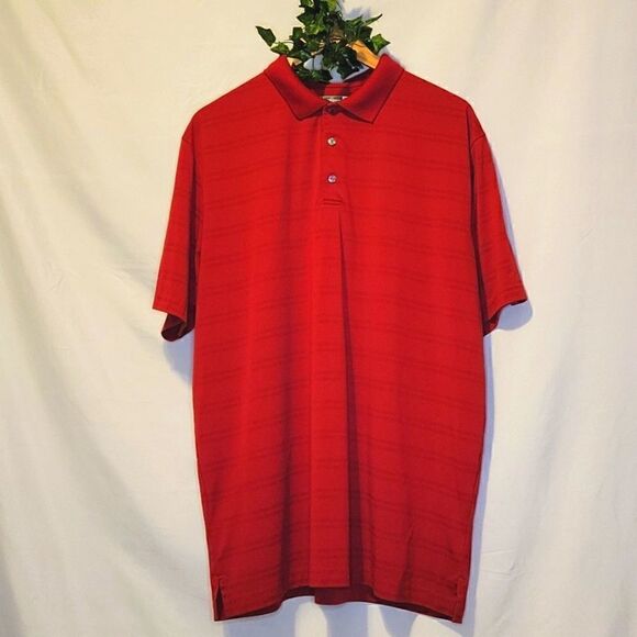 Ben Hogan. Men's Golf Polo. Size XL. Gorgeous Red Stripes. EUC - Picture 1 of 7